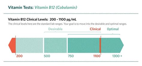 vitamin b12 levels chart